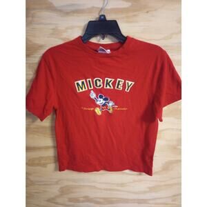 Kids Youth Walt Disney World Mickey Tshirt Red XL